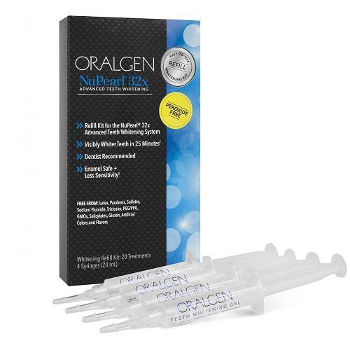 ORALGEN NuPearl 32x Peroxide-Free Advanced Teeth Whitening System (Refill Kit) 4x5ml