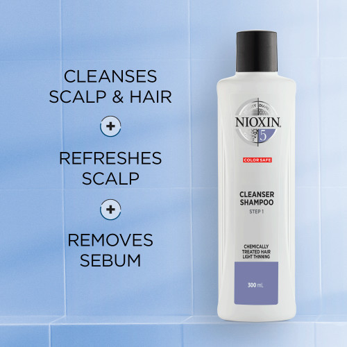 Nioxin Pro Clinical SYS5 Cleanser Shampoo for Chemically Treated Hair with Light Thinning 300ml