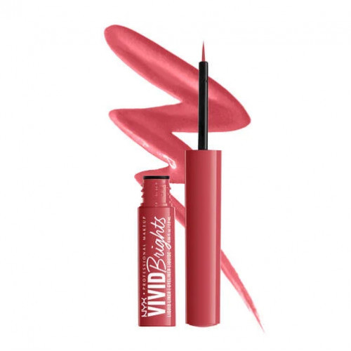 Photos - Eye / Eyebrow Pencil NYX Professional Makeup Vivid Brights Colored Liquid Eyeliner 04 On Red 