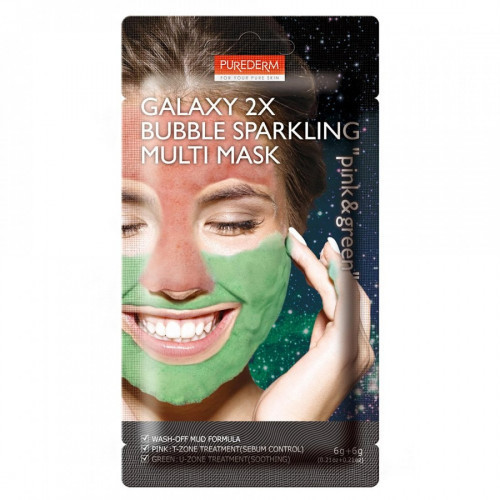 Purederm GALAXY 2X Bubble Sparkling Multi Mask 6g+6g