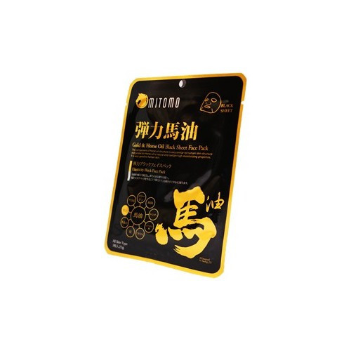 Mitomo Gold & Horse Oil Black Face Pack 25g