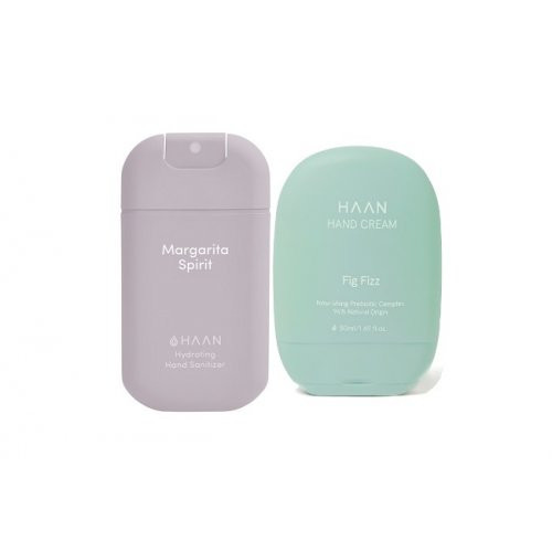 HAAN Hand Cream Fig Fizz + Hand Sanitizer Margarita Spirit Set