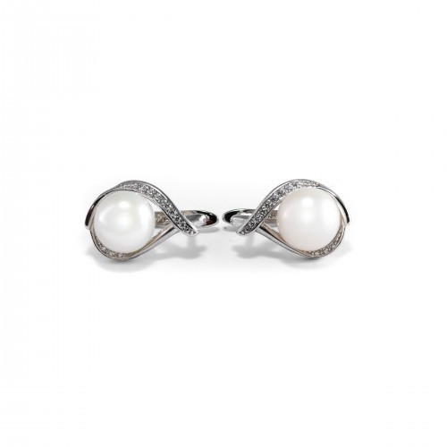 Nilly Silver Earrings With Pearls (Ag925) KS898897