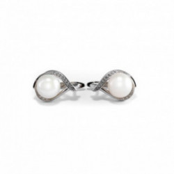 Nilly Silver Earrings With Pearls (Ag925) KS898897