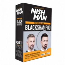 Nishman Hair & Beard Black Shampoo 200ml+200ml