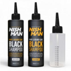Nishman Hair & Beard Black Shampoo 200ml+200ml