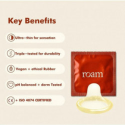 Roam Natural Latex Ultra-Thin Condoms Large Fit 12 pcs.