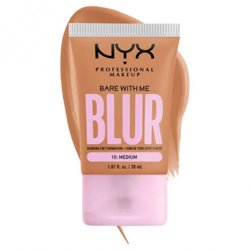 Photos - Foundation & Concealer NYX Professional Makeup Bare With Me Blur Tint Foundation 10 Medium 
