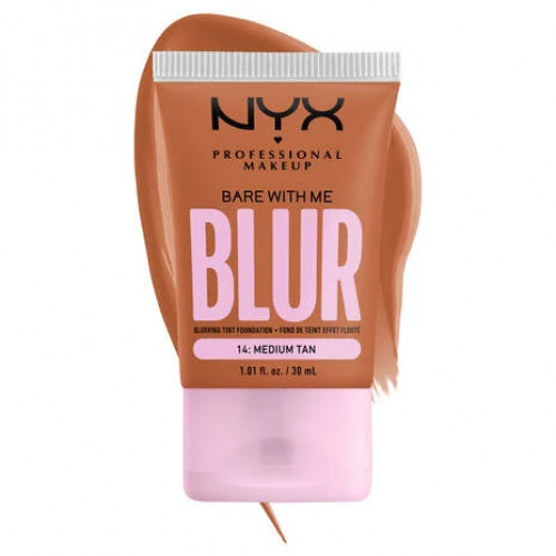 Photos - Foundation & Concealer NYX Professional Makeup Bare With Me Blur Tint Foundation 14 Medium Tan 