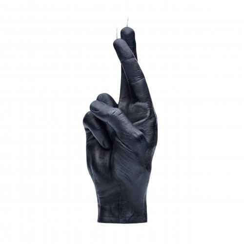 CandleHand Crossed Fingers Candle Green