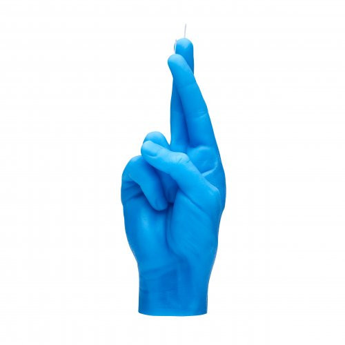 CandleHand Crossed Fingers Candle Green