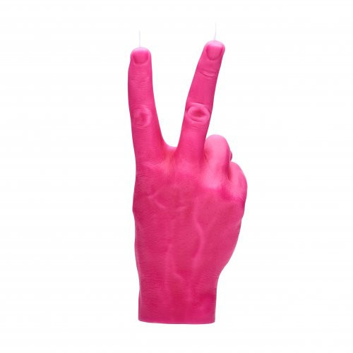 CandleHand Peace Candle Pink