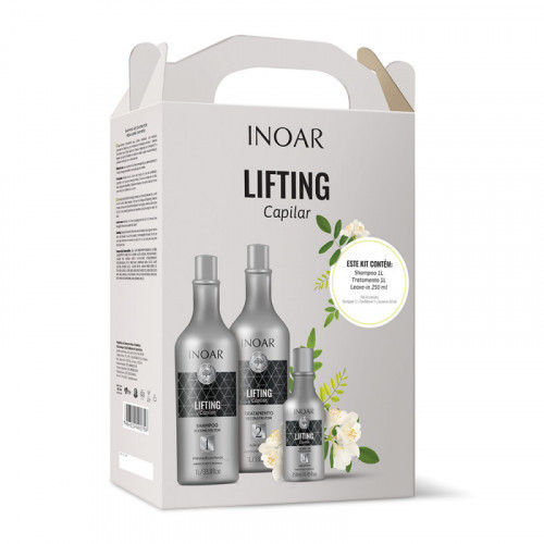 Inoar Lifting Capilar Kit procedūros rinkinys pažeistiems plaukams 3 pcs.