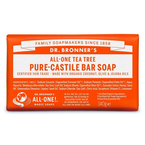 Photos - Soap / Hand Sanitiser Dr. Bronner's Tea-Tree Pure-Castile Bar Soap 140g
