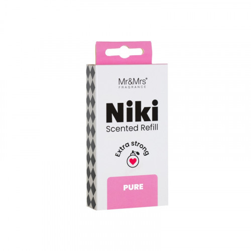 Mr&Mrs Fragrance Niki Pure Silver Chrome Car Air Freshener 1 unit