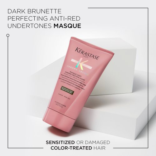 Kérastase Chroma Absolu Masque Vert Chroma Dark Brunette Perfecting Anti-Red Undertones Masque 150ml