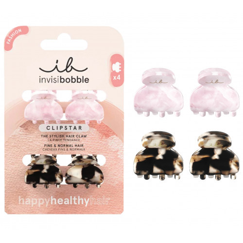 Photos - Hair Pin / Headband / Elastic Hair Tie Invisibobble Clipstar Petit Four Hair Clips 4 pcs. 