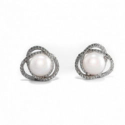 Nilly Silver Earrings With Pearls (Ag925) KS267127