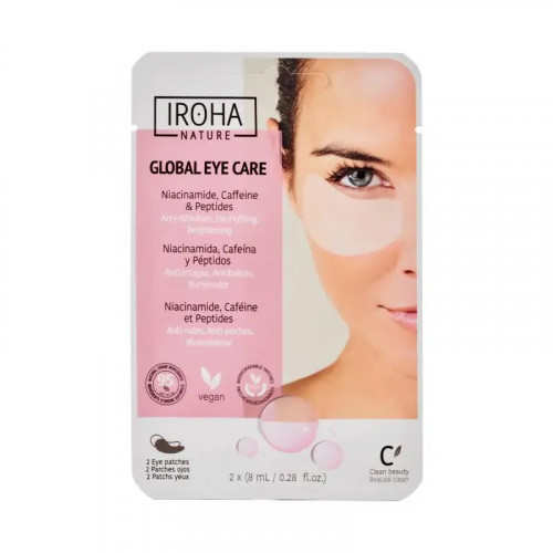 IROHA Nature Sheet Eye Patches with Niacinamide 2x8ml