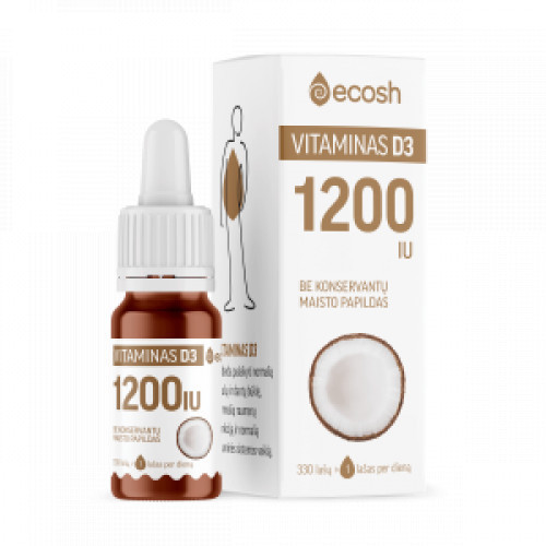 Ecosh Vitamin D3 with Coconut 1200IU 10ml