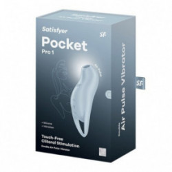 Satisfyer Pocket Pro 1 Double Air Pulse Vibrator Blue