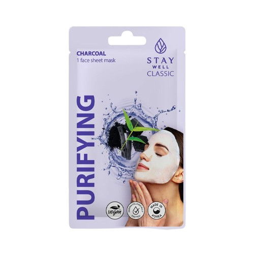 STAY WELL Classic Mask Purifying Charcoal 1pcs