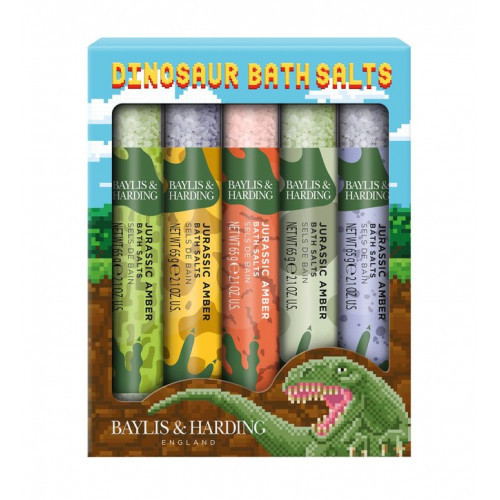 Baylis & Harding Dinosaur 5 Test Tube Bath Salts Gift Set