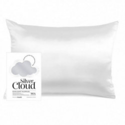 Silver Cloud Satin Pillowcase Infused with Silver Ions Charcoal