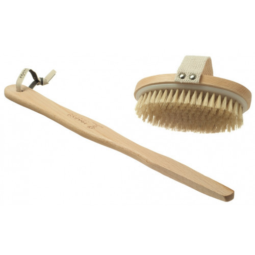 Hydrea London Natural Bristle Body Brush With Detachable Handle