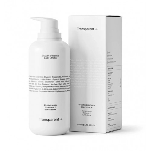 Transparent Lab Vitamin Enriched Body Lotion 400ml