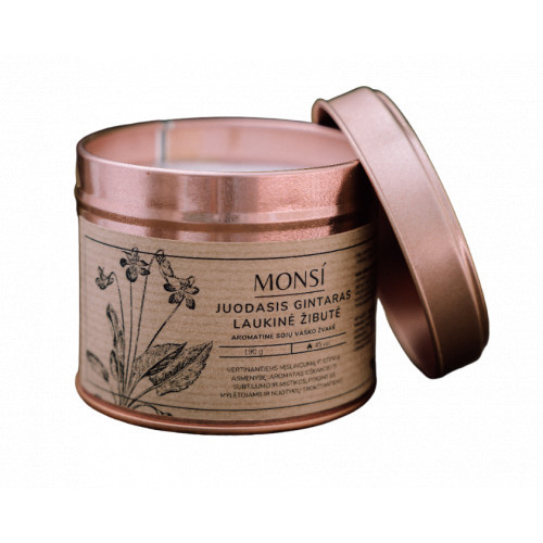 Monsi Aromatic Candle Black Amber With Wild Violet 100ml