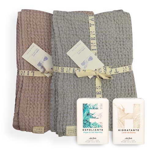 KlipShop Linen Tales Towel Set for HIM & HER