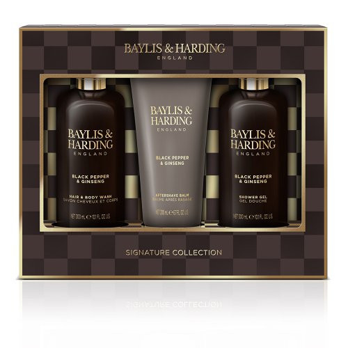 Baylis & Harding Signature Men's Black Pepper & Ginseng Luxury Bathing Trio Gift Set