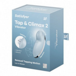 Satisfyer Tap and Climax 2 Vibrator Blue