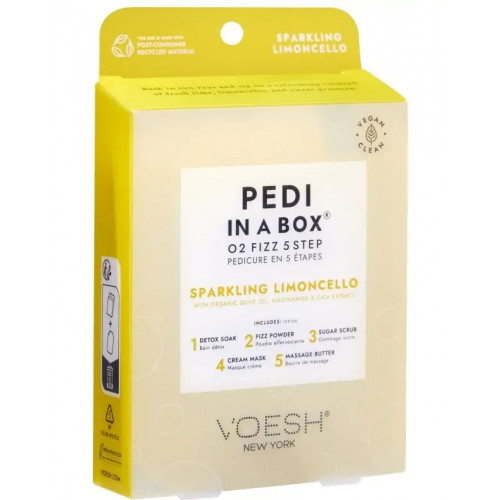 VOESH Pedi In A Box O2 Fizz 5 in 1 Sparkling Limoncello Gift set