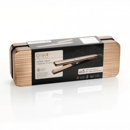Diva Pro Styling Ultra Fast Titanium Styler Rose Gold 1pcs