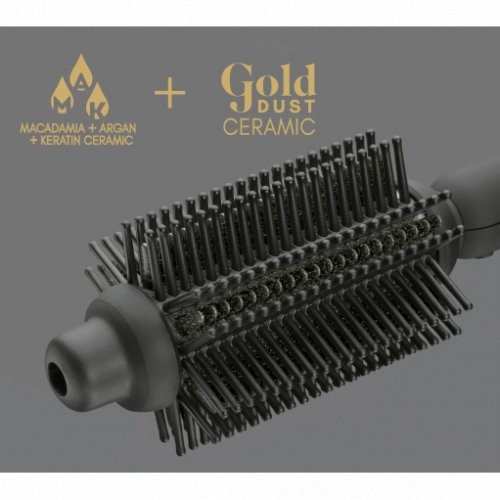 Diva Pro Styling Precious Metals Gold Dust Full Volume, Curling & Styling Hot Brush 1pcs