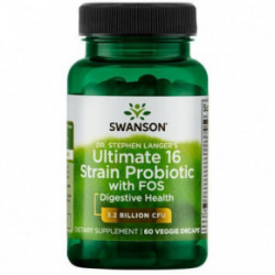 SWANSON Ultimate 16 Strain Probiotic with FOS Food Supplement 60 caps.