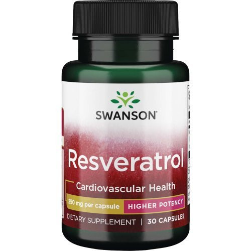 SWANSON Resveratrol 250 Mg Food Supplement 30 caps.