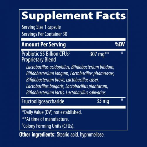 Trace Minerals Probiotic 55 Billion Capsules 30 caps.