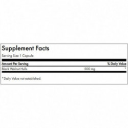 SWANSON Black Walnut Hulls Digestive Health 500mg 60 caps.
