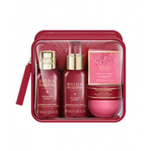 Baylis & Harding Midnight Cherry Luxury Travel Wash Bag Gift Set