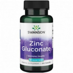 SWANSON Zinc Gluconate Immune Health 30mg 250 kapsulių