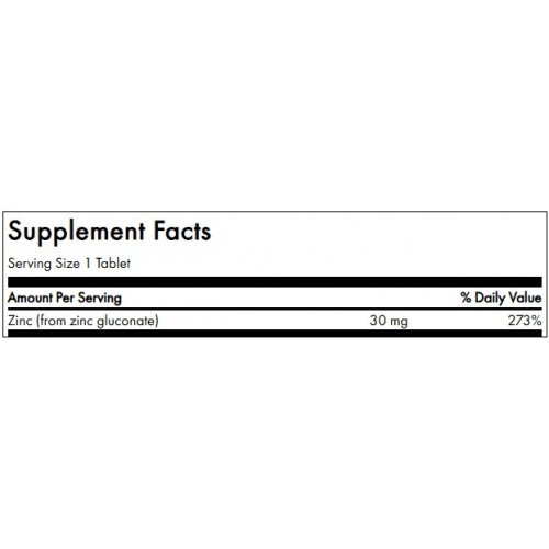 SWANSON Zinc Gluconate Immune Health 30mg 250 kapsulių