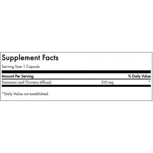 SWANSON Full Spectrum Damiana Sexual Health 510mg 100 capsules