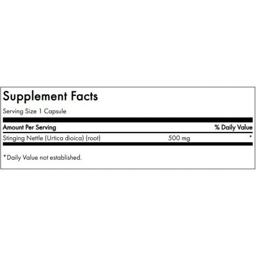 SWANSON Stinging Nettle Root Prostate and Ulinary Trach Health 500mg 100 capsules