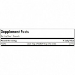 SWANSON Folic Acid Cardiovascular and Prenatal Health 800mcg 250 kapsulių