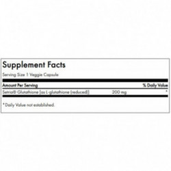 SWANSON Reduced L-Glutathione Double Strength Antioxidant and Immune Support 200mg 60 caps.