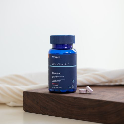 Trace Minerals Zinc + Vitamin C Chewable 60 caps.