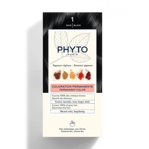 Phyto Permanent Hair Color without Ammonia 1 Black